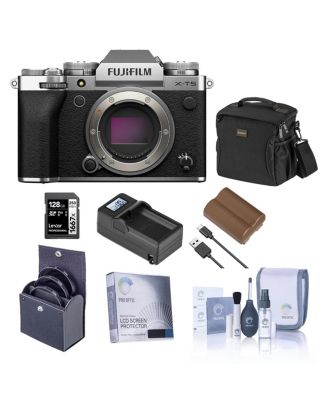 X-T5 Mirrorless Camera, with XF 16-50mm f/2.8-4.8 R LM WR Lens, Bundle with 128GB Memory Card, Shoulder Bag, NP-W235 Battery, Smart