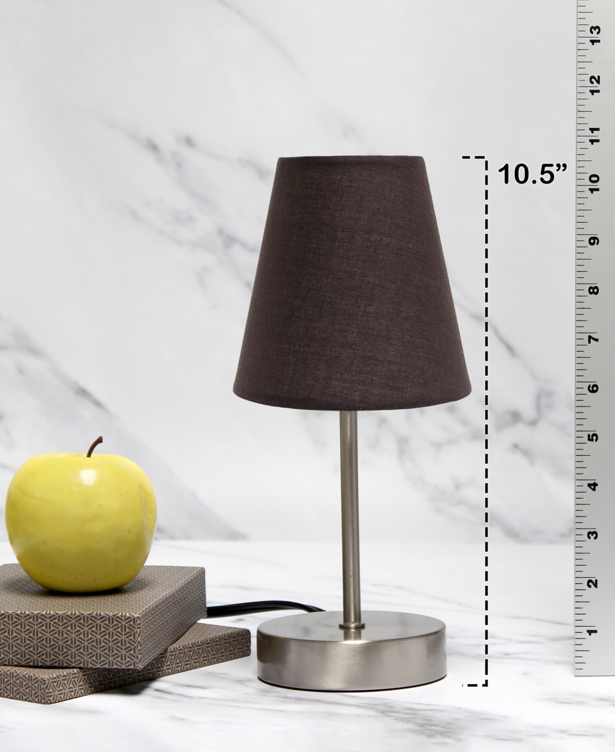Creekwood Home 10.5" Metal Iconic Duo Mini Sand Nickel Table Lamp Set