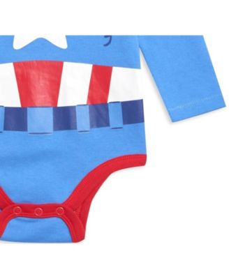 Baby Boys Hulk Captain America Spider-Man 3 Pack Cosplay Bodysuits