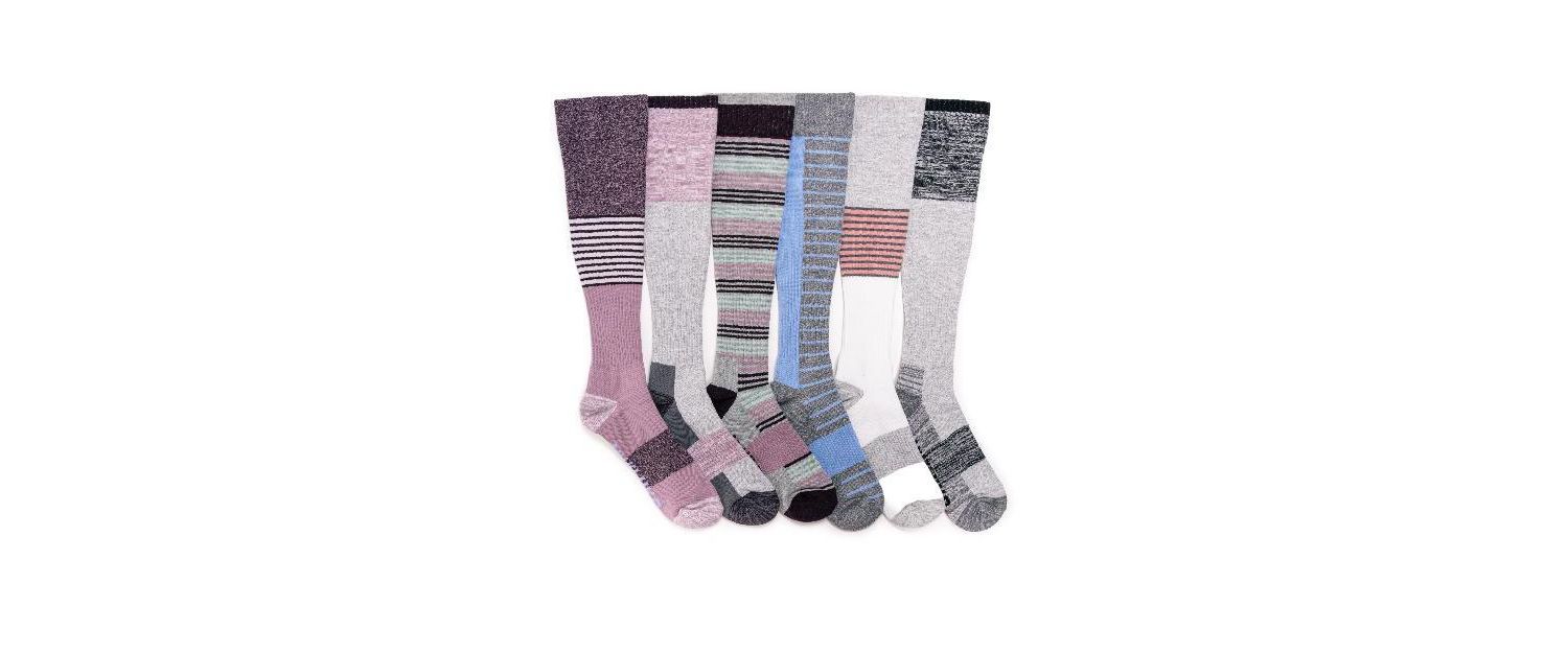 Women's 6 Pair Pack Compression Socks