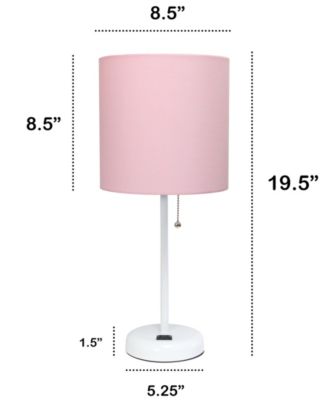 19.5" Metal Oslo Contemporary Bedside Duo Table Lamp Set