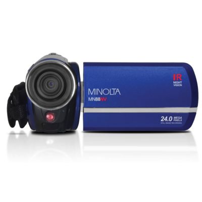 MN88NV Full HD 24MP 3" Touchscreen Night Vision Camcorder, Blue