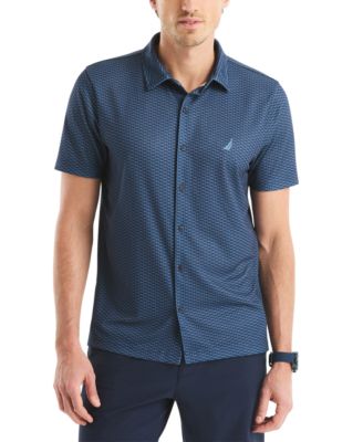 Nautica - Men's Classic-Fit Moisture-Wicking Printed Performance Golf Polo Shirt