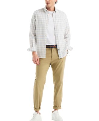 Men's Classic-Fit Stretch Plaid Button-Down Shirt 
