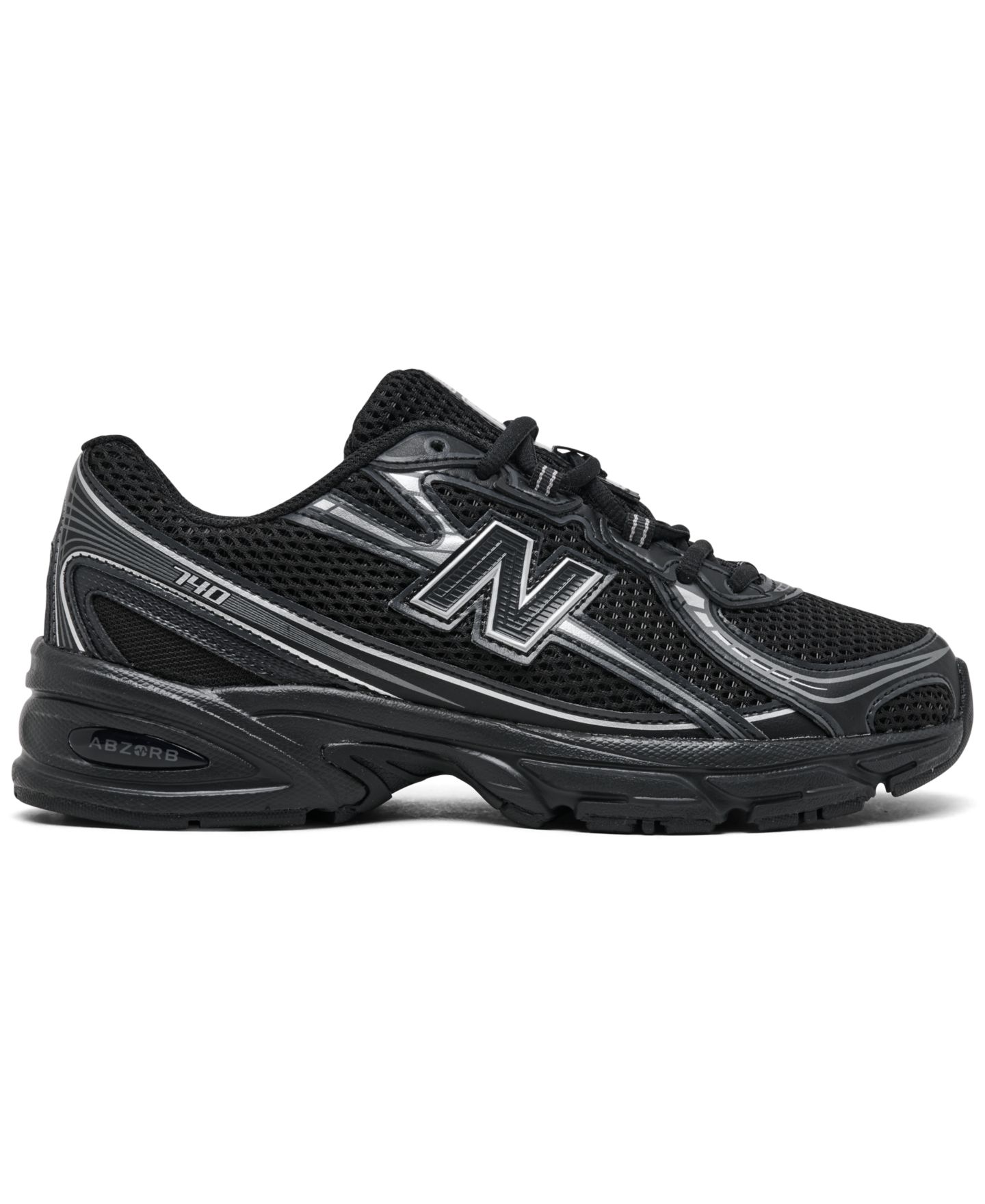 Детские повседневные кроссовки New Balance 740, цвет: Чёрный — фото 2