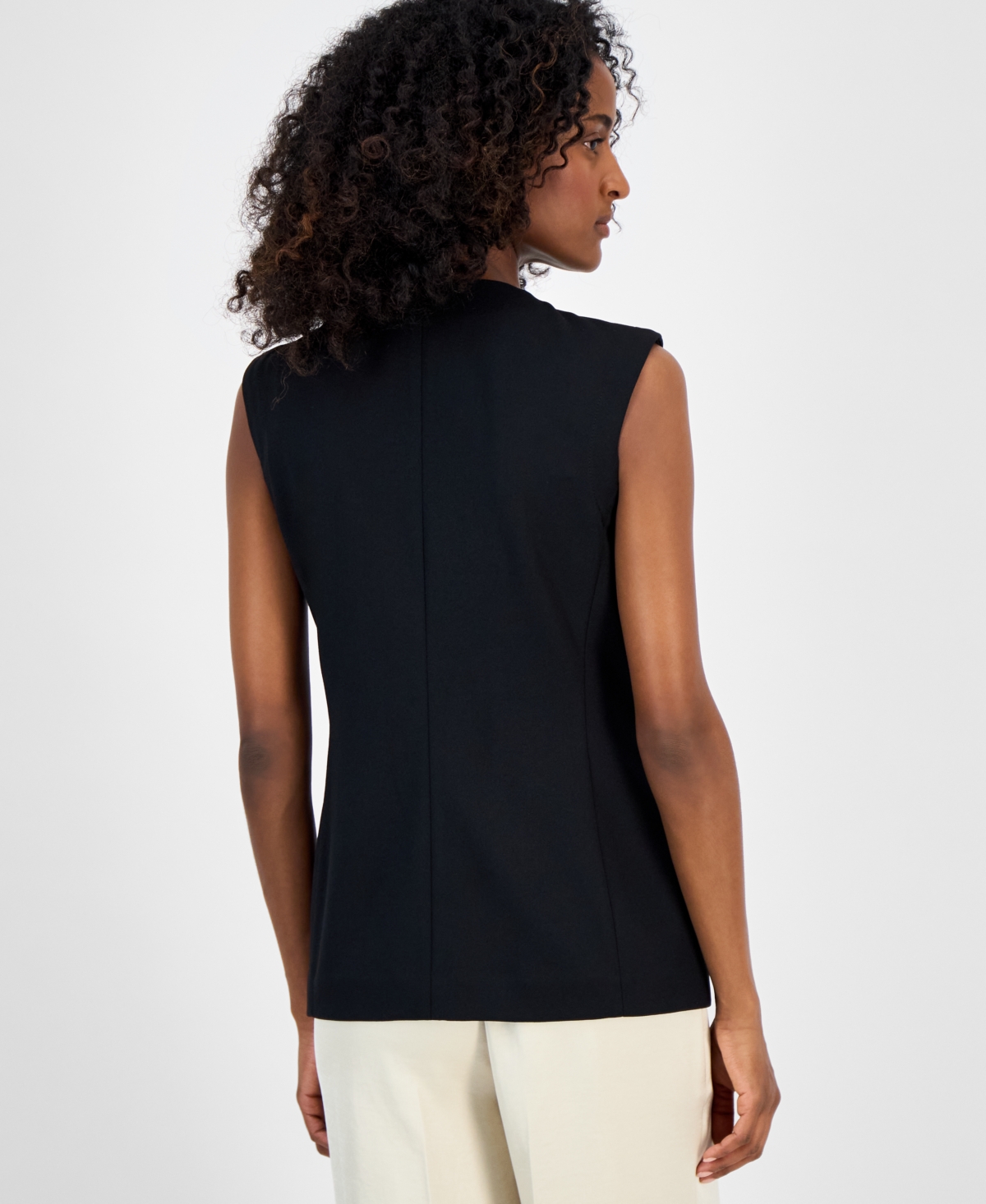 Anne Klein Longline Crepe Vest