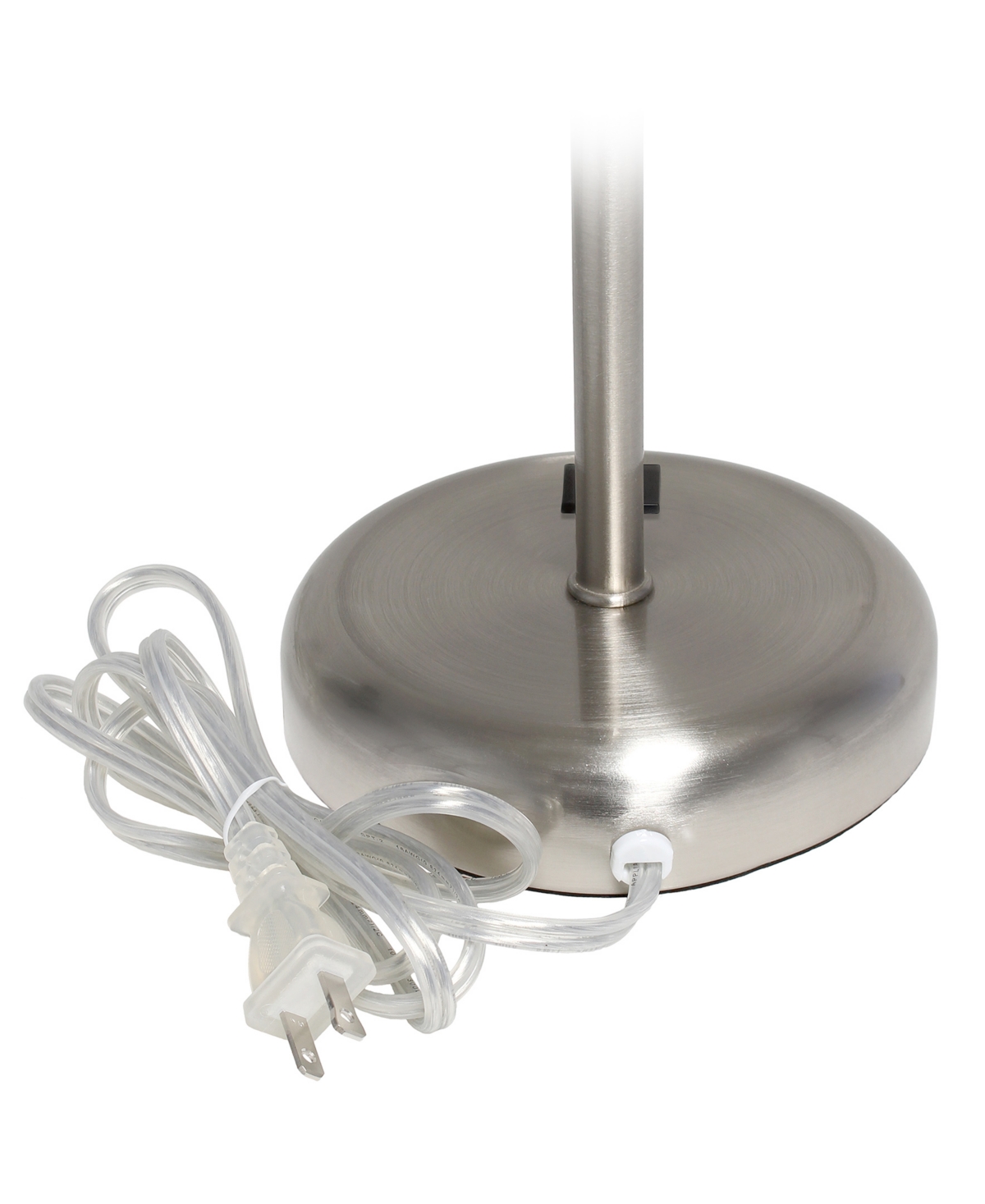 Creekwood Home 19.5" Metal Oslo Contemporary Bedside Duo Table Lamp Set In Brushed Stee,blue Shade