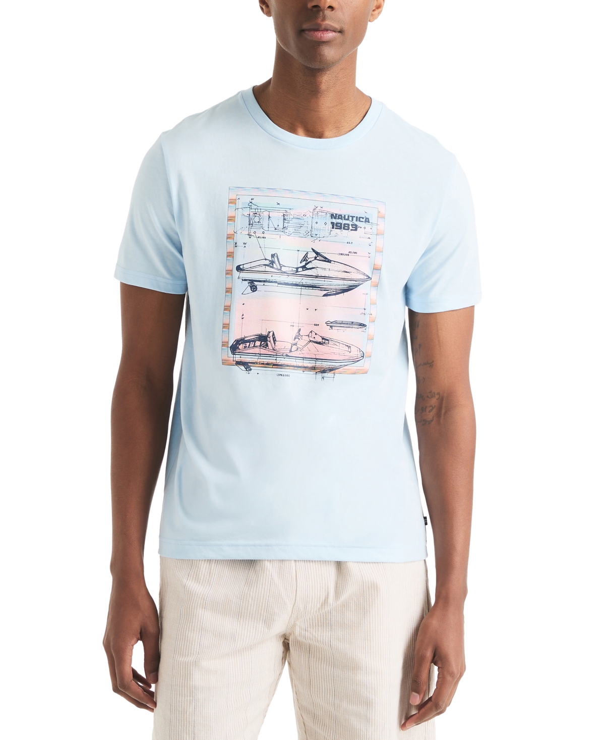 Men's Jet Ski Graphic T-Shirt - Ice Blue