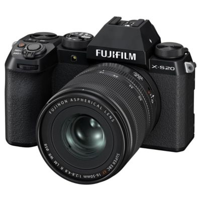 X-S20 Mirrorless Camera with XF 16-50mm f/2.8-4.8 R LM WR Lens, Black, Bundle with 64GB Memory Card and Shoulder Bag