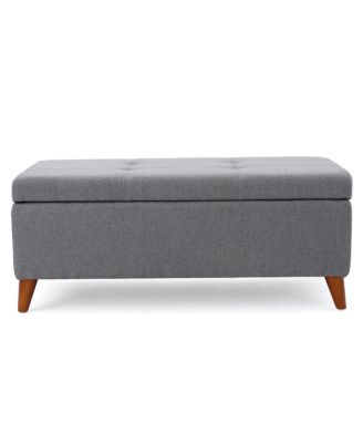 Upholstered Storage Ottoman Bench with Lift-Top, Padded Seat, and Hidden Compartment for Living Room or Office-The Pop Home