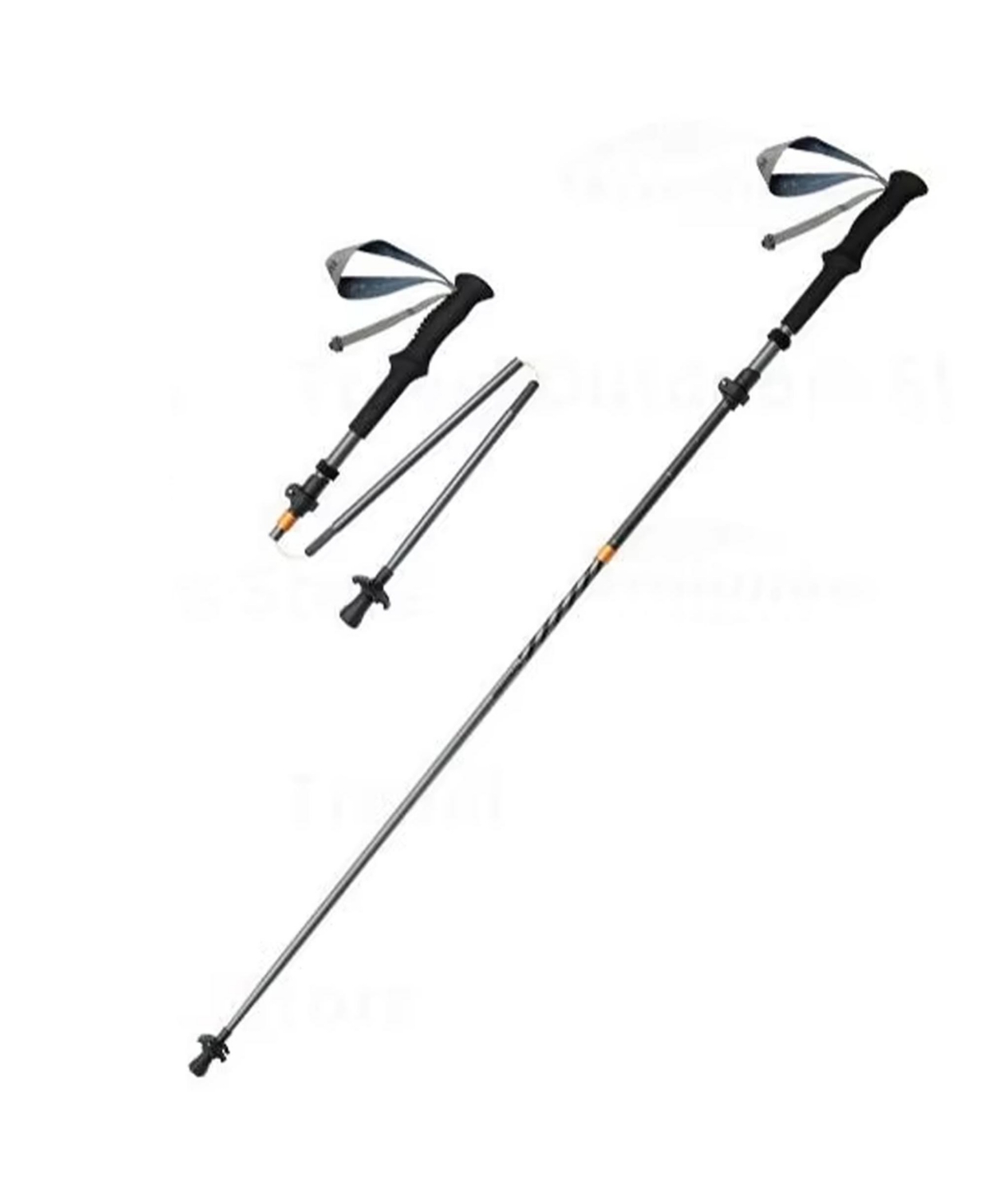1pc Carbon Fiber Trekking Poles, Ultralight Foldable Hiking Poles, Adjustable 115-135cm, Eva Grip, Tungsten Tip, Hiking & Mountaineering Ge