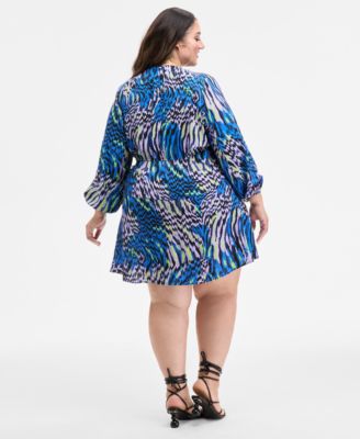 Trendy Plus Size Crinkle Wrap Dress