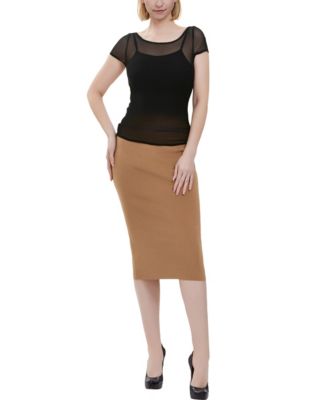 Women's Knit Pencil Skirt