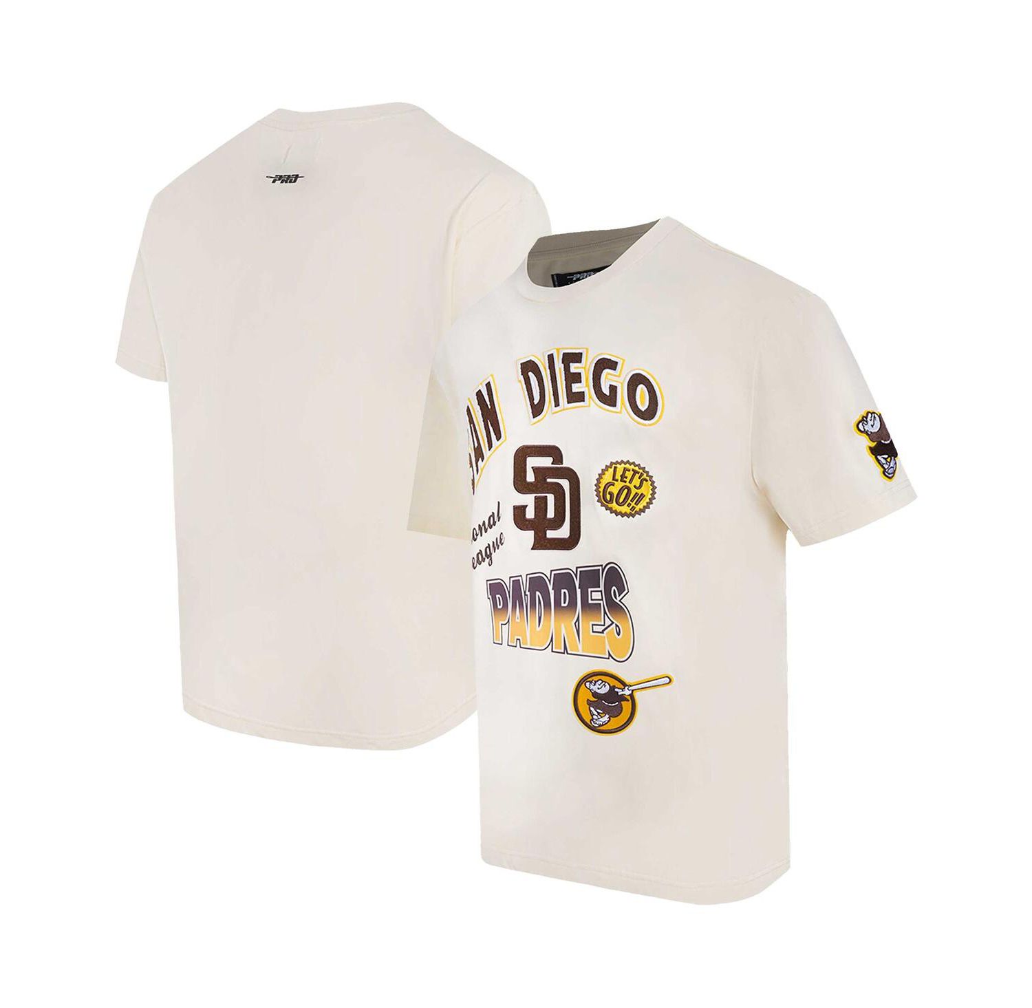 Men's Cream San Diego Padres Turn It Up Dropped Shoulder T-Shirt
