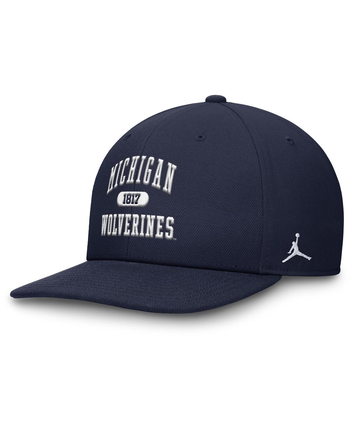 JORDAN MEN'S NAVY MICHIGAN WOLVERINES ATHLETICS PRO ADJUSTABLE HAT 