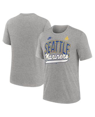 Nike - Men's Heather Gray Seattle Mariners Cooperstown Collection Retro Tri-Blend T-Shirt