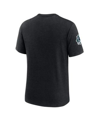 Men's Heather Black Tampa Bay Rays Cooperstown Collection Eras Tri-Blend T-Shirt
