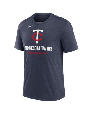 Men's Heather Navy Minnesota Twins Logo Tri-Blend T-Shirt