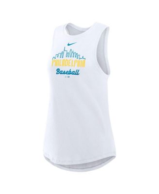 Women's White Philadelphia Phillies City Connect Tri-Code High Neck Performance Tank Top