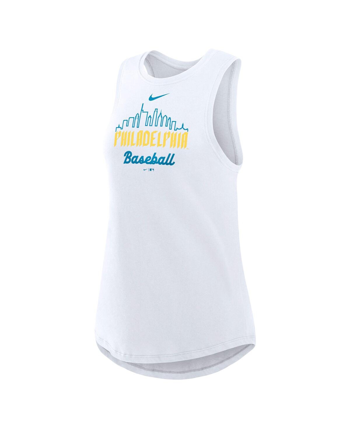 Nike White Philadelphia Phillies City Connect Tricode High Neck Performance Tank Top In White