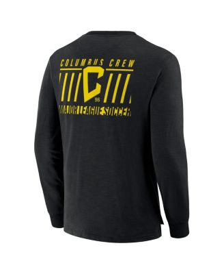 Men's Black Columbus Crew Lob Attempt Stadium Slub Long Sleeve T-Shirt