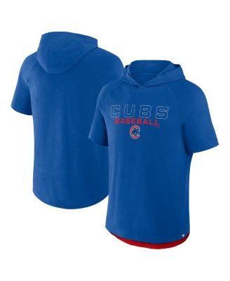 Fanatics - Men's Royal Chicago Cubs Clubhouse Optimal Play Raglan Short Sleeve Pullover Hoodie
