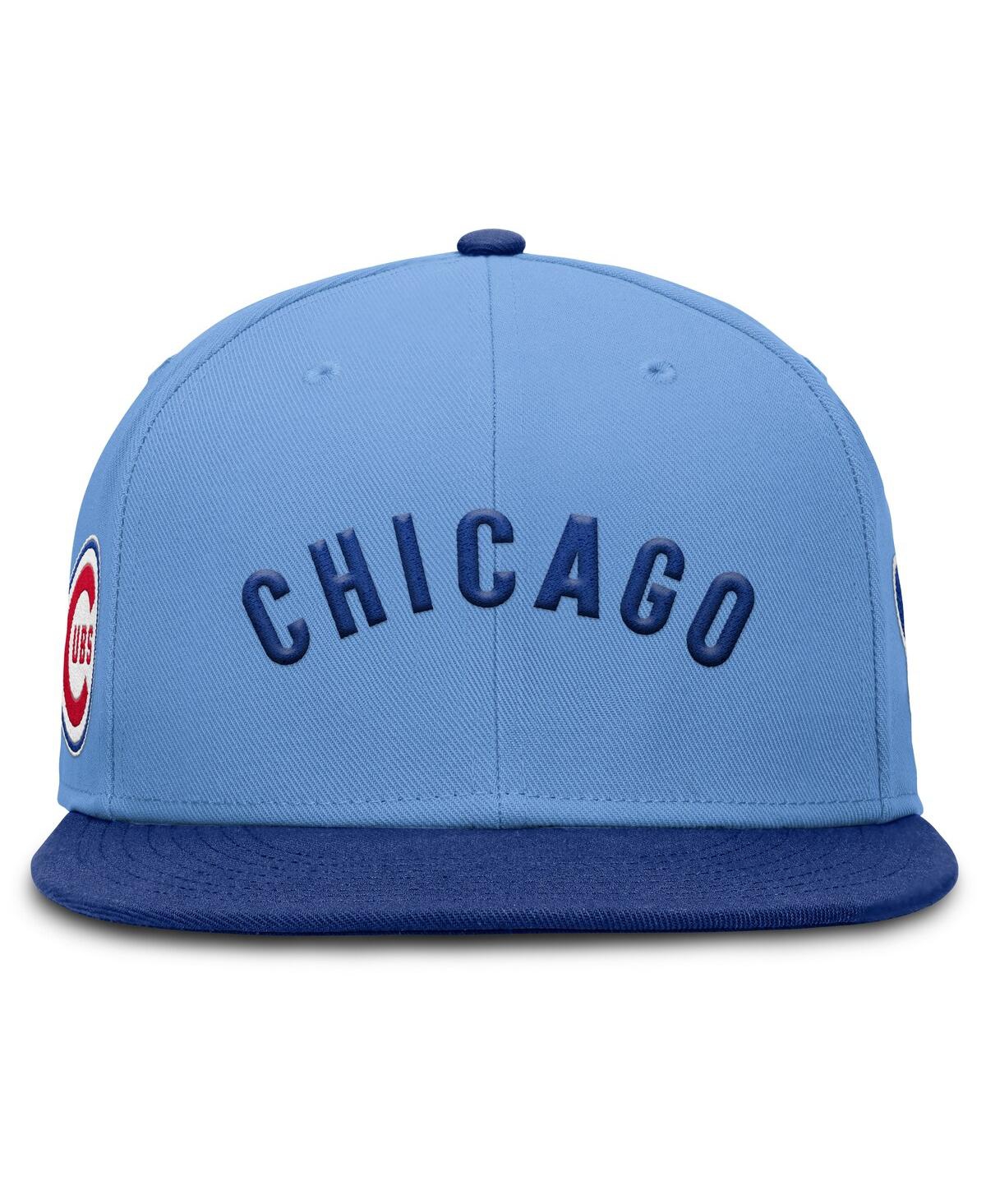 Nike Men's Light Blue Chicago Cubs True Performance Fitted Hat In Light Blue