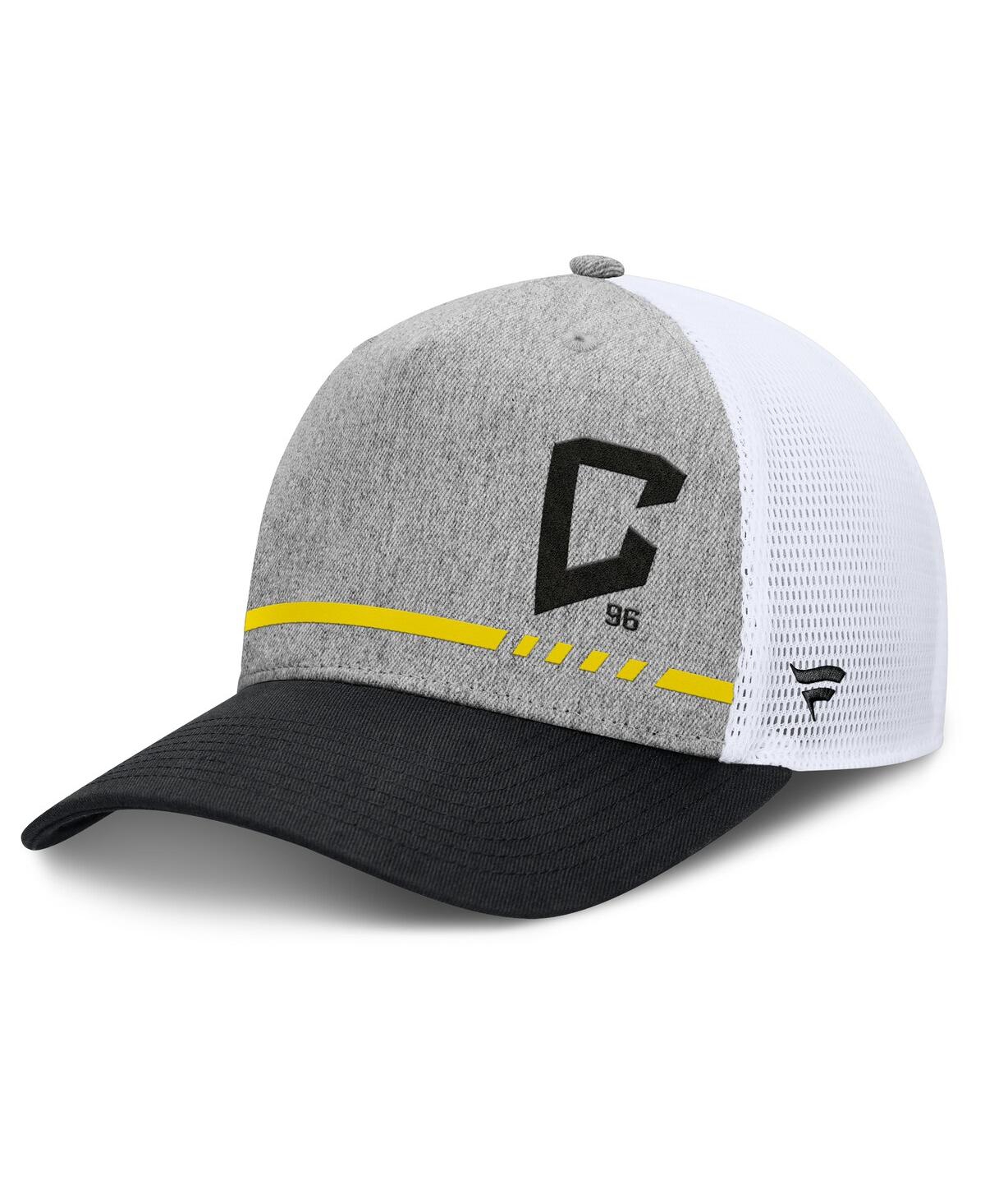 Fanatics Men's Heather Gray Columbus Crew Low Block Trucker Adjustable Hat In Heather Gray
