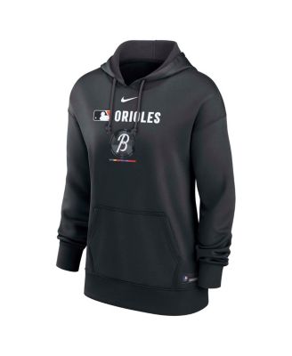 Women's Black Baltimore Orioles Authentic Collection City Connect Performance Pullover Hoodie