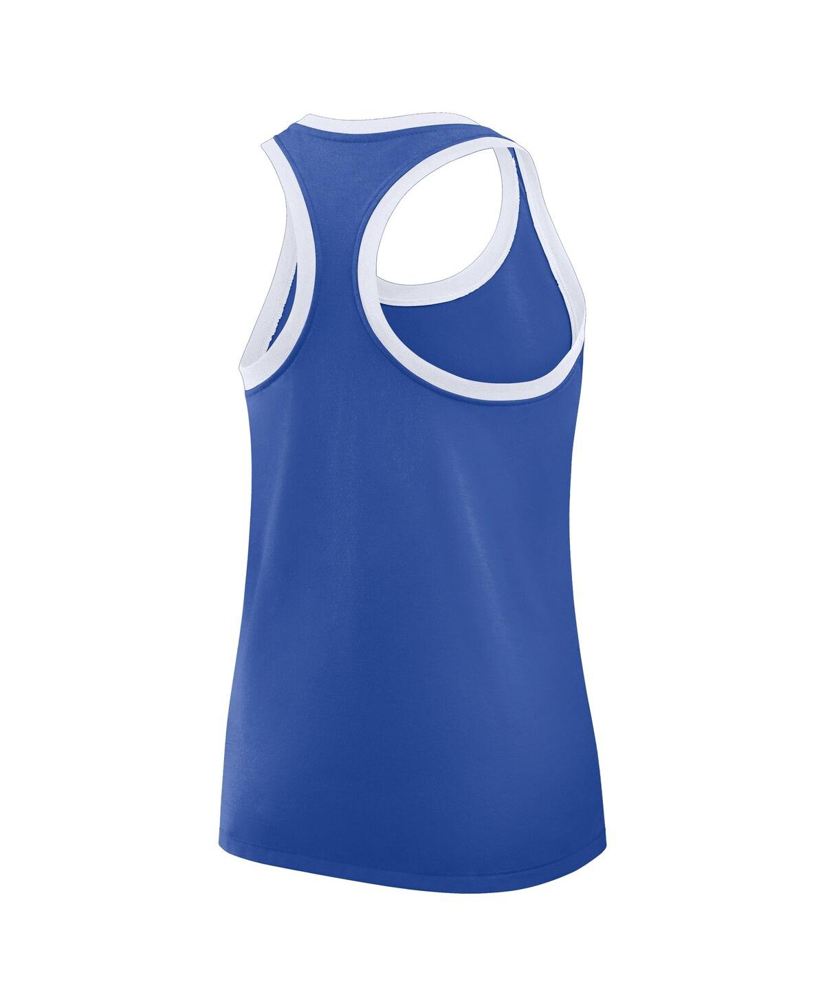 Nike Royal Kentucky Wildcats Primetime Tri-blend Racerback Tank Top In Blue