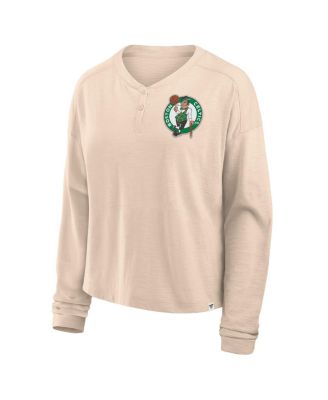 Women's&nbsp;Natural Boston Celtics Boxed Out Drop Fashion Long Sleeve T-Shirt