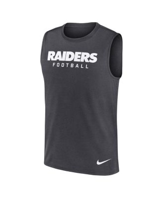 Men's Gray Las Vegas Raiders Legend Performance Muscle Tank Top