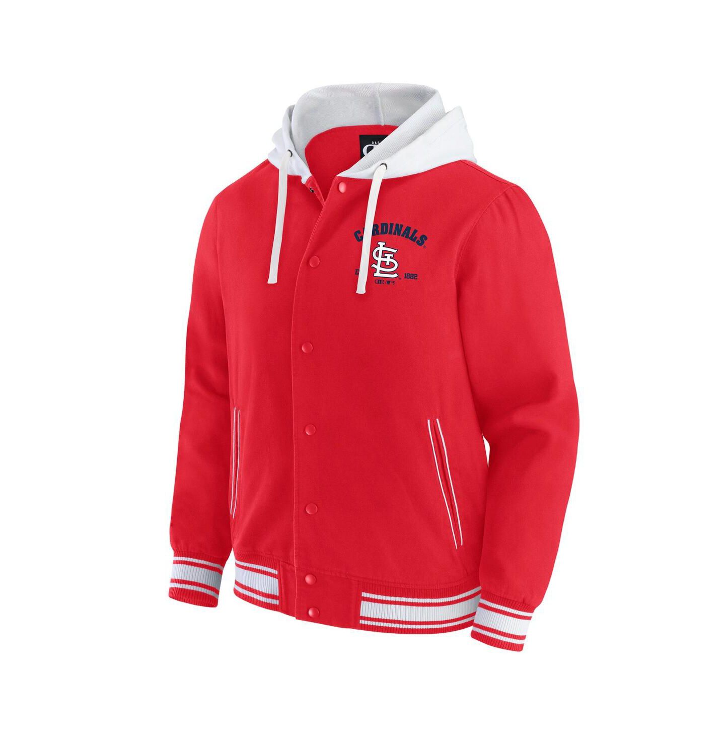Мужская куртка Fanatics Red St. Louis Cardinals Full-Snap Hooded — фото 2