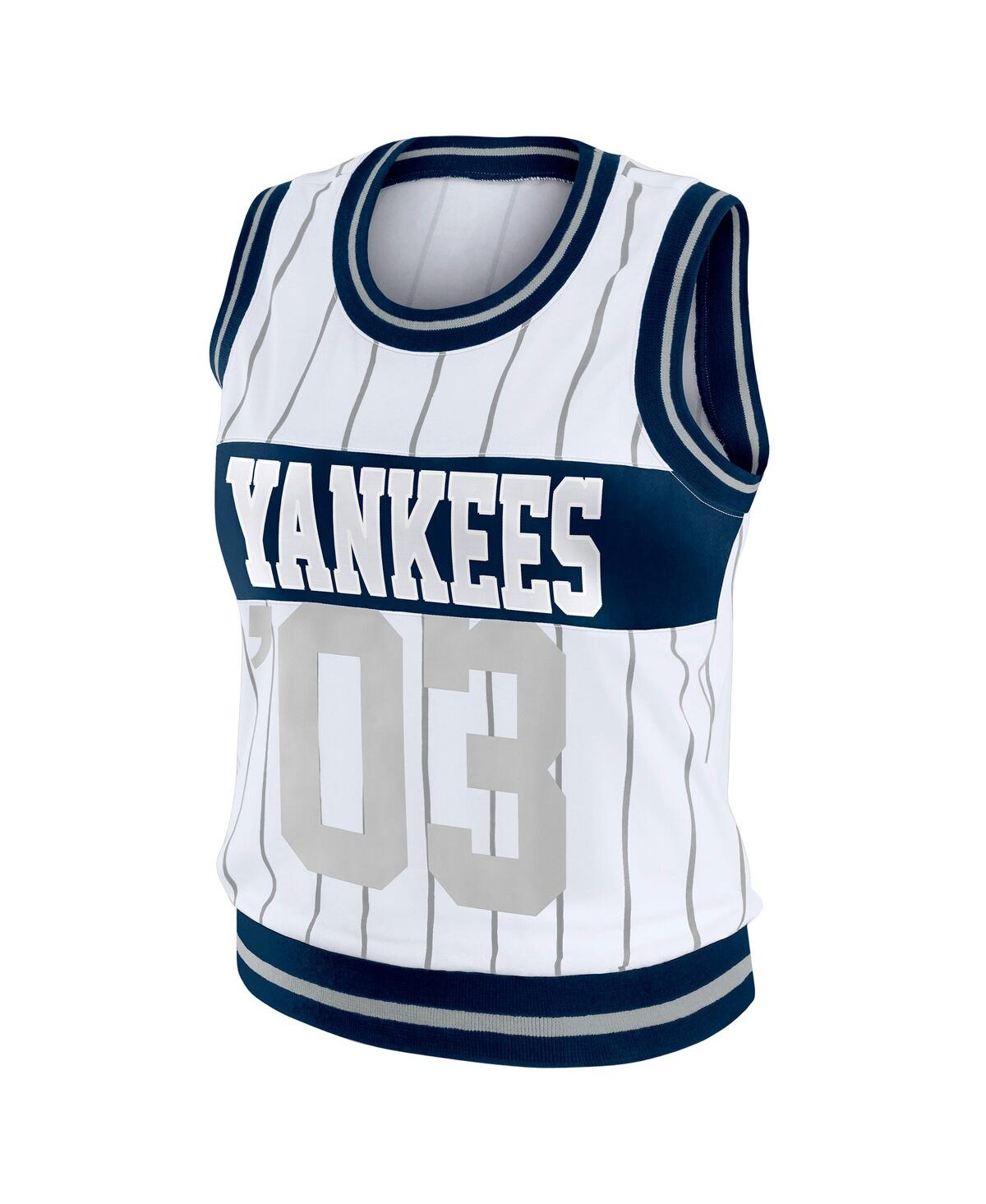Lids Wear By Erin Andrews Women'sâ White New York Yankees Sporty Tank Top In White
