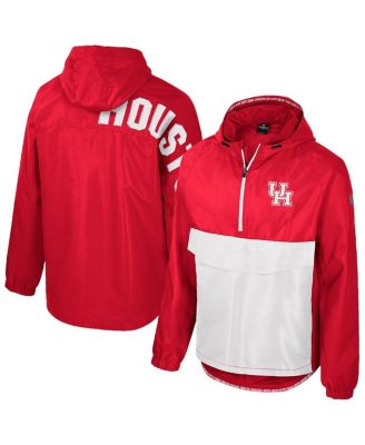 Colosseum - Men's Red Houston Cougars Reloaded Anorak Half-Zip Jacket