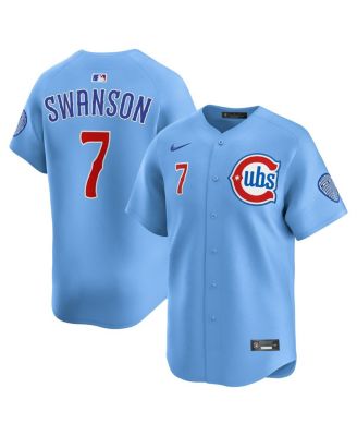 Nike - Men's Dansby Swanson Baby Blue Chicago Cubs 2nd Alternate Limited Player Jersey