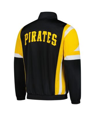 Men's Black/Gold Pittsburgh Pirates Contender Tricot Full-Zip Track Jacket