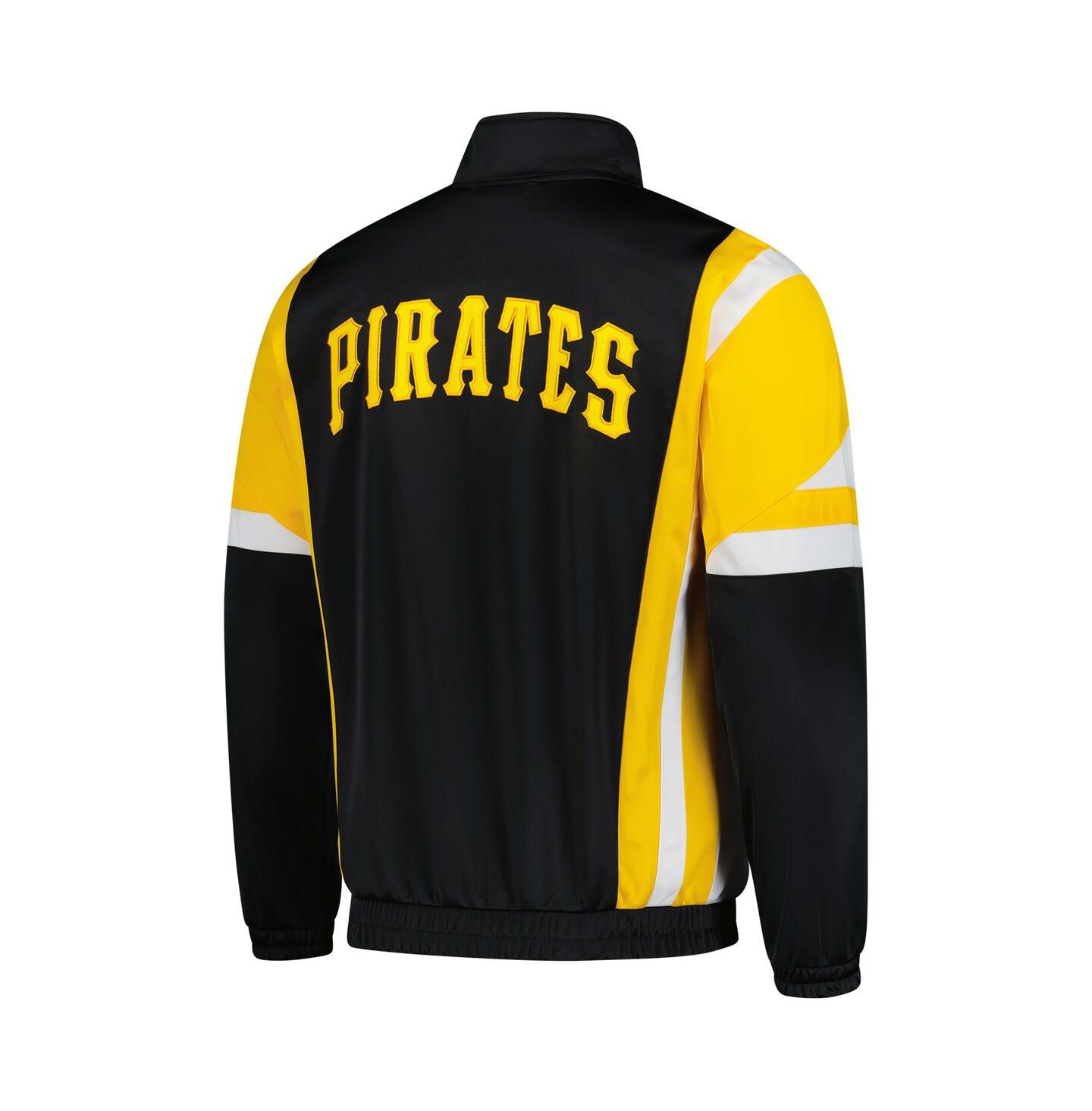 Мужская куртка Starter Black/Gold Pittsburgh Pirates Contender Tricot Full-Zip Track — фото 3