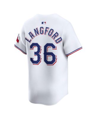 Men's Wyatt Langford White Texas Rangers Home Limited Player Jersey