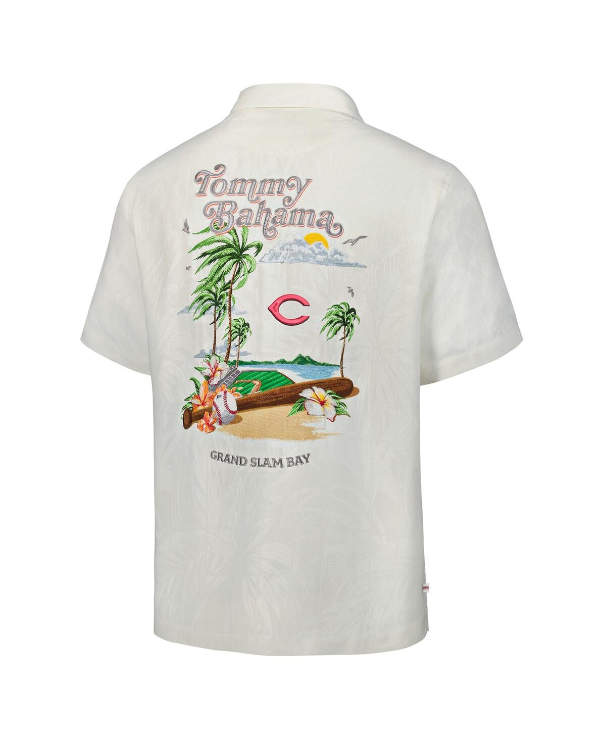 Tommy Bahama White Michigan Wolverines Grand Slam Bay Camp Button-up Shirt In White
