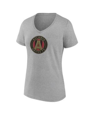 Women's Steel Atlanta United FC Logo V-Neck T-Shirt
