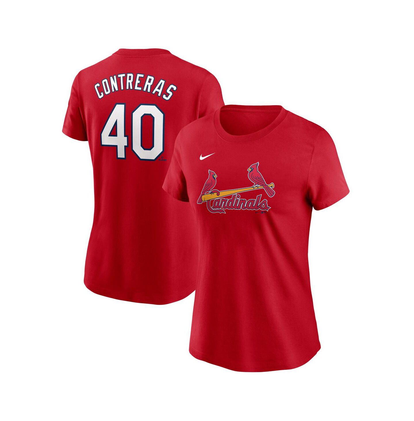 Женская футболка Nike Willson Contreras Red St. Louis Cardinals Fuse Name & Number — фото 1