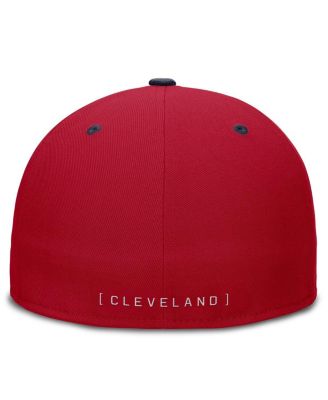 Men's Red/Navy Cleveland Guardians True Primetime Two-Tone Performance Fitted Hat