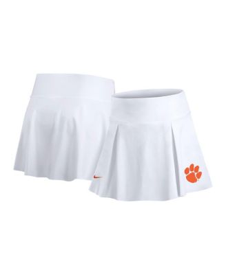 Nike - Women's White Clemson Tigers Tennis Skirt with Shorts