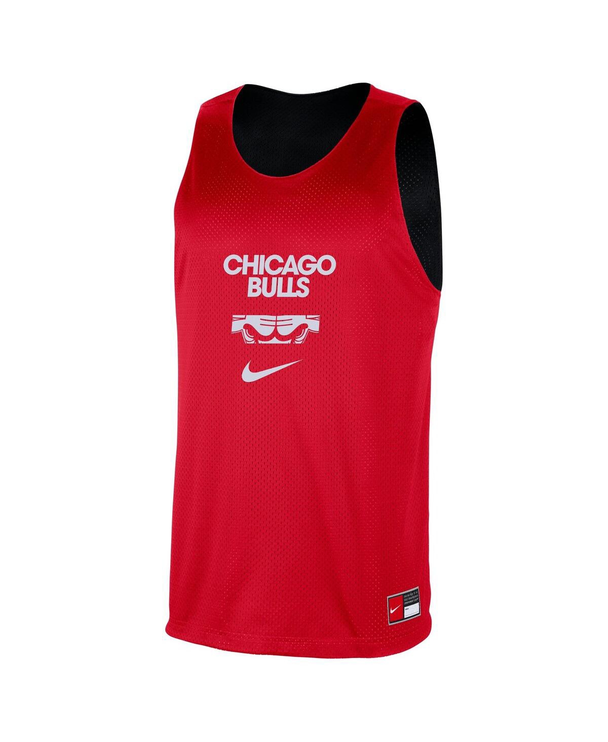 Nike Men's Red/Black Chicago Bulls Courtside Reversible Mesh Practice jersey