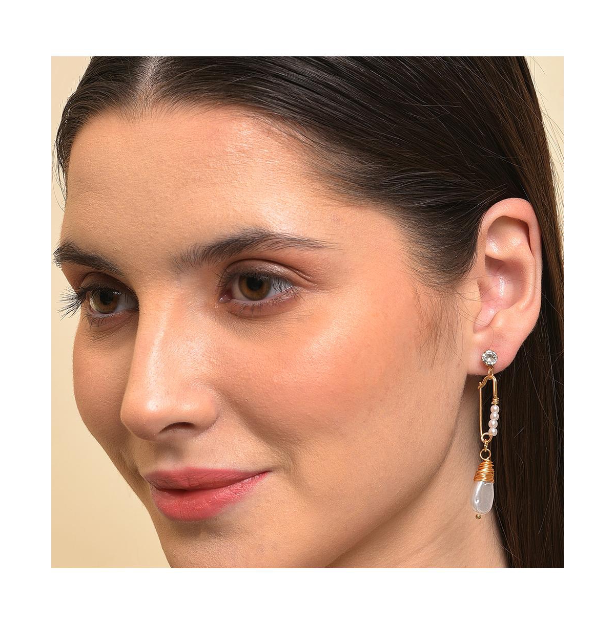 Sohi Women's Santorini Drop Earrings In White