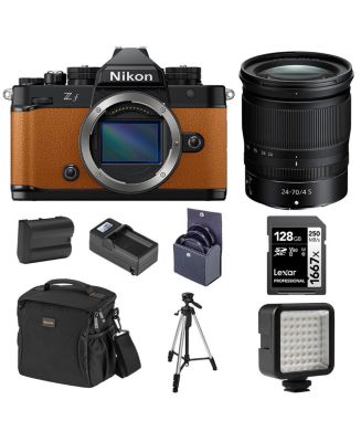 Nikon Z f Mirrorless Camera, Orange with NIKKOR Z 24-70mm f/4 S