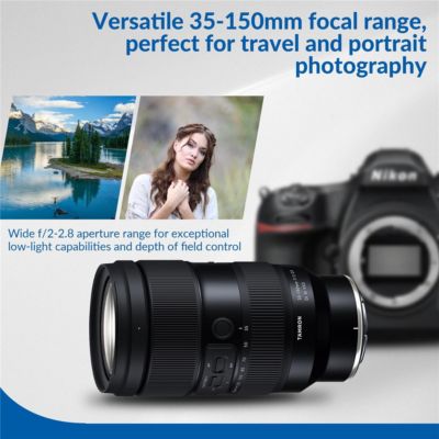 35-150mm f/2-2.8 Di III VXD Lens for Nikon Z Bundle with Hoya 82mm UV and CPL Filters, Cleaning Kit, Cleaning Cloth