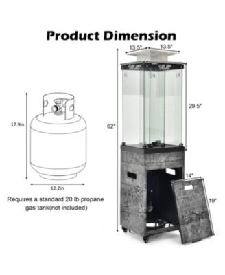 41 000 BTU Propane Patio Heater with Metal Hood