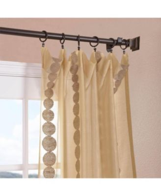 Embroidered Striped Sheer Curtain